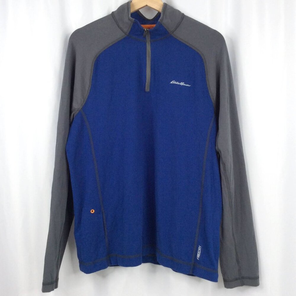 Eddie‎ Bauer Travex FreeDry 1/4 Zip Pullover Shirt Men's Size Medium Lightweight